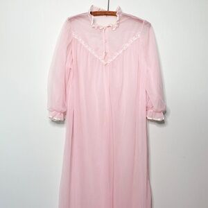 Vintage Patricia sheer pink duster/robe
